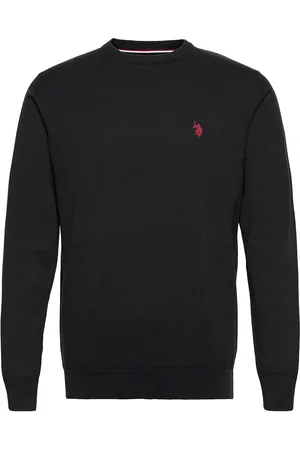U.S. Polo Assn. Uspa Knit Adair Men Tops Knitwear Round Necks Black