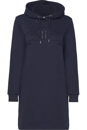 GANT Reg Tonal Shield Dress Kort Kjole Navy