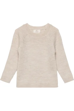 Copenhagen Colors Merino Classic Rib Blouse Tops Knitwear Pullovers Beige