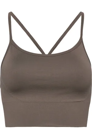 Rethinkit Hilde Seamless Sports Bra Lingerie Bras & Tops Sports Bras - All Brown