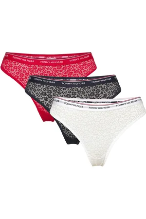 Tommy Hilfiger 3 Pack Thong Lace G-streng Undertøj White