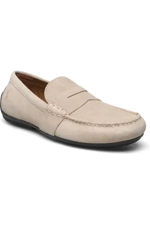 Ralph Lauren Reynold Suede Driver Loafers Flade Sko Beige