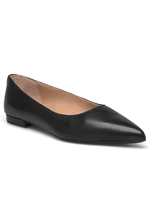 Ralph Lauren Londyn Burnished Leather Ballet Flat Ballerinasko Ballerinaer Black