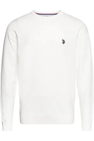 U.S. Polo Assn. Uspa Knit Adair Men Tops Knitwear Round Necks White