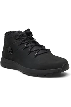 Timberland Sprint Trekker Mid Lace Up Sneaker Jet Black Designers Boots Winter Boots Black