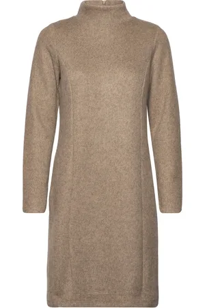 TOM TAILOR Cosy Rib Dress Dresses Knitted Dresses Beige