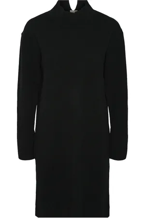 Y.A.S Emilie Ls High Neck Knit Dress S.noos Kort Kjole Black