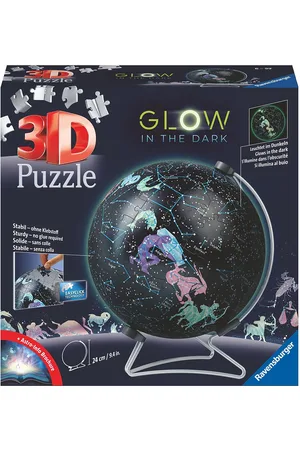 Ravensburger Glow Dark Starglobe 180P Toys Puzzles And Games Puzzles 3d Puzzles Multi/patterned