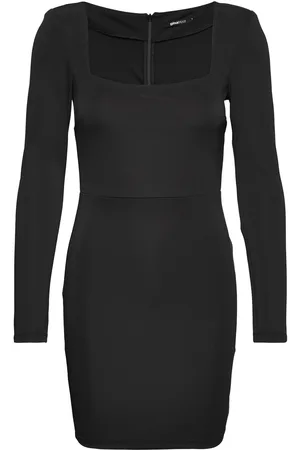 Gina Tricot Shoulderpad Mini Dress Kort Kjole Black