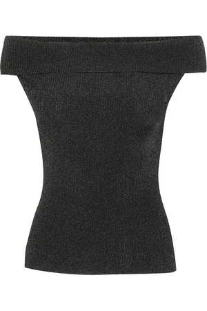 Gestuz Silvigz Off Shoulder Tops T-shirts & Tops Sleeveless Black