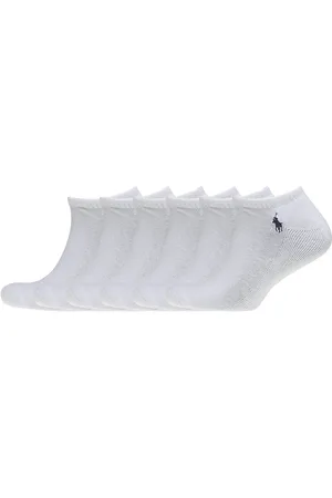 Ralph Lauren Cushi D Low-Cut-Sock 6-Pack Ankelstrømper Korte Strømper White