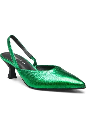 Pavement Kaila Glam Shoes Heels Pumps Sling Backs Green