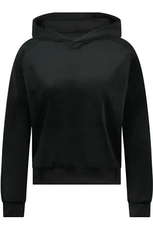 Hunkemöller Hoody Ls Velours Tops Sweatshirts & Hoodies Hoodies Black