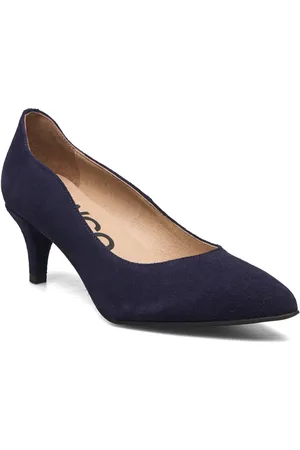 Bianco Biacille Pump Suede Shoes Heels Pumps Classic Navy