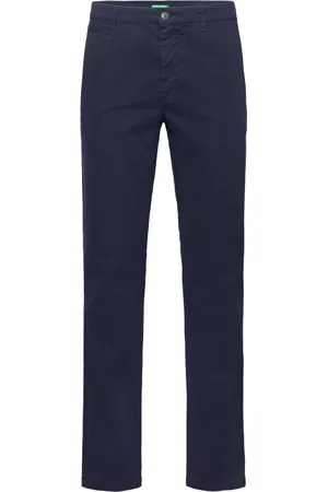 Benetton Chino Trousers Bottoms Trousers Chinos Navy
