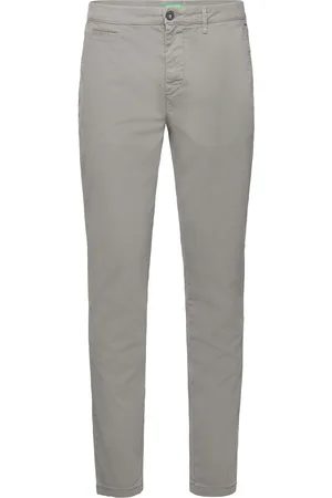 Benetton Chino Trousers Bottoms Trousers Chinos Grey