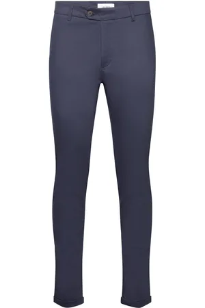 Les Deux Como Cotton Suit Pants Bottoms Trousers Formal Navy