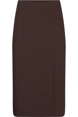 A-View Annali Midi Skirt Knælang Nederdel Brown
