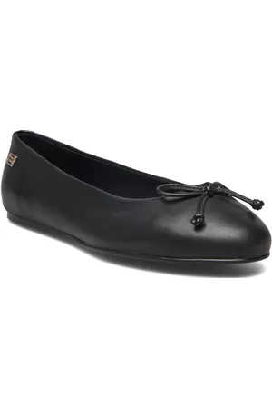 Tommy Hilfiger Essential Leather Ballerina Ballerinasko Ballerinaer Black