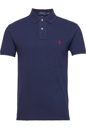Ralph Lauren Slim Fit Mesh Polo Shirt Tops Polos Short-sleeved Navy