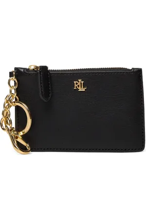 Ralph Lauren Leather Zip Card Case Bags Card Holders & Wallets Card Holder Black