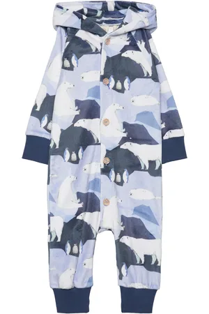 Ma-ia Family Polar Velour Overall Langærmet Body Blue