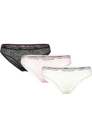 Tommy Hilfiger 3 Pack Bikini Lace Trusser, Tanga Briefs Multi/patterned