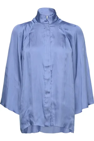 DAY Birger et Mikkelsen Jules - Modern Drape Rd Tops Shirts Long-sleeved Blue