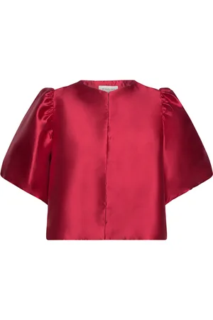 By Malina Cleo Blouse Designers Blouses Short-sleeved Red