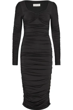 By Malina Elle Heart Shaped Jersey Midi Dress Designers Knee-length & Midi Black