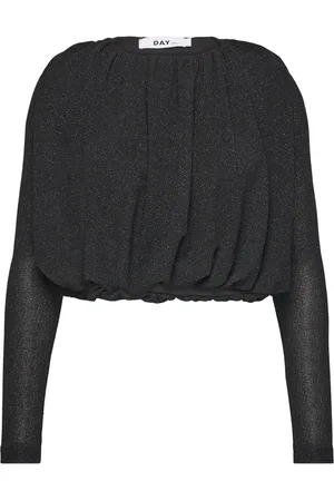 DAY Birger et Mikkelsen Jenkin - Shimmering Day Tops Blouses Long-sleeved Black