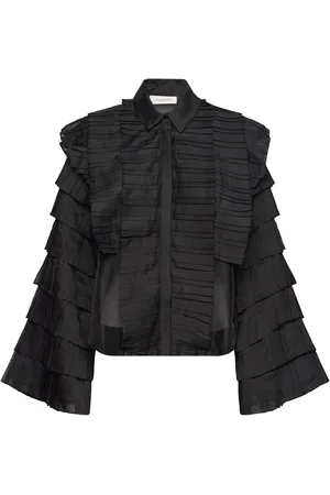 Copenhagen Muse Cmbluebell-Shirt Tops Shirts Long-sleeved Black
