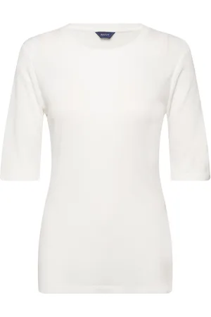 GANT Light Ss T-Shirt Tops T-shirts & Tops Short-sleeved White