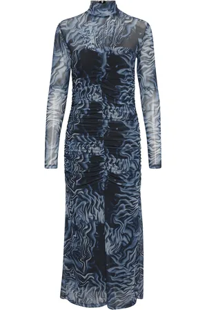 Gestuz Ewagz P Long Dress Maxikjole Festkjole Blue