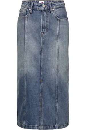 Tommy Hilfiger Claire Hgh Midi Skirt Ah7134 Knælang Nederdel Blue