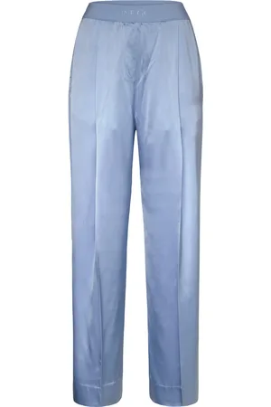 STINE GOYA Ciara, 1921 Heavy Satin Designers Trousers Suitpants Blue
