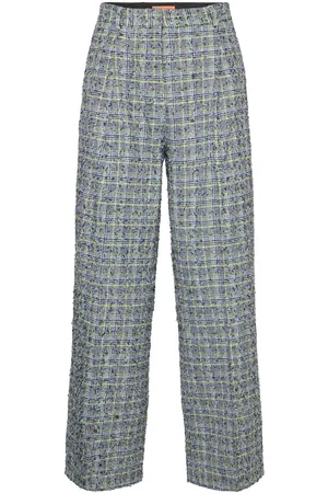 STINE GOYA Jesabelle, 1910 Textured Casual Che Designers Trousers Suitpants Blue