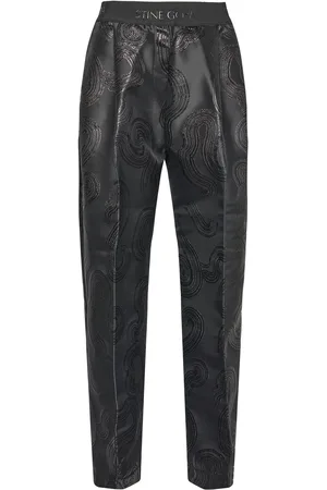 STINE GOYA Ciara, 1912 Fil Coupe Designers Trousers Suitpants Black