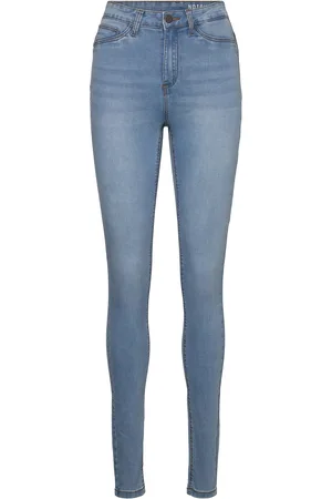 Noisy May Nmcallie Hw Skinny Jean Vi059Lb Fwd Noos Bottoms Jeans Skinny Blue