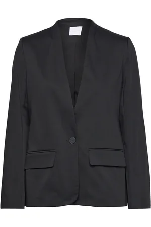 Tamaris Capri Blazer Without Collar Blazers Single Breasted Blazers Black