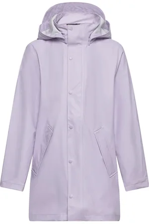 NAME IT Nkndry Rain Jacket Long 1Fo Noos Outerwear Rainwear Jackets Purple