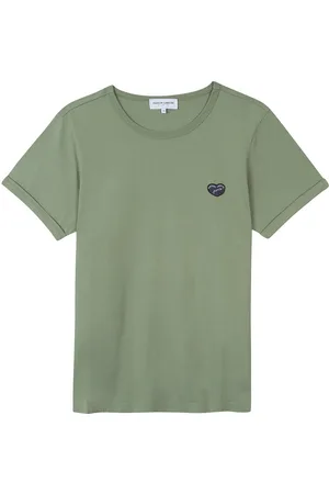 Maison Labiche Poitou Ptch Grand Coeur/Gots Designers T-Kortærmet Skjorte Khaki Green