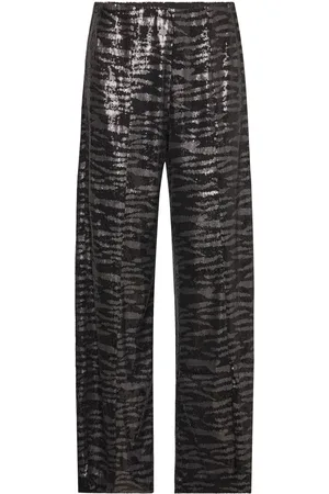 2nd Day 2Nd Edition Soma - Animal Glam Bottoms Trousers Wide Leg Black