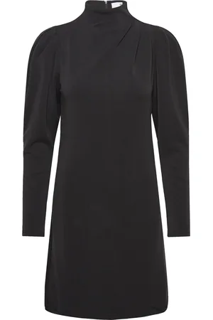 SELECTED Slffenja Ls Short Dress Kort Kjole Black