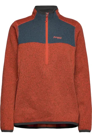 Bergans Kamphaug Knitted W Half Zip Orion Blue Xs Sport Sweatshirts & Hoodies Fleeces & Midlayers Blue