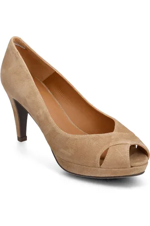 Billi Bi Pumps Shoes Heels Pumps Peeptoes Beige