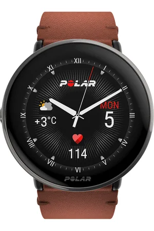 Polar Ignite 3 Ti Lthr Brnz M/L Accessories Sports Equipment Sports Watches Brown