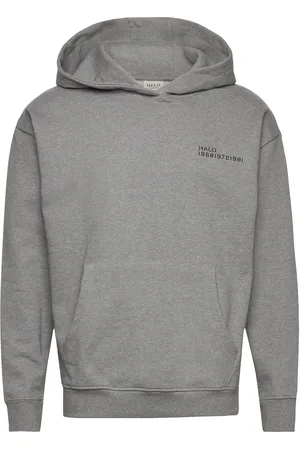 Black Halo Essential Hoodie Sport Sweatshirts & Hoodies Hoodies Grey