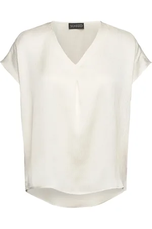 Soaked in Luxury Slioana Marija Top Tops Blouses Short-sleeved White