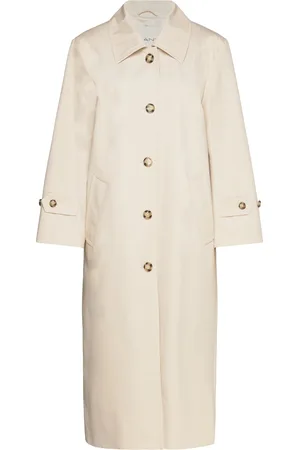GANT Cotton Overcoat Tynd Frakke Beige